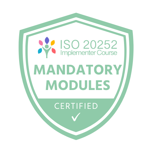 ISO 20252 Implementer Course Mandatory Modules Badge
